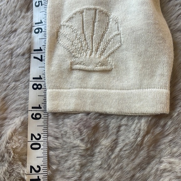 Talbots | Cream Seashell Lightweight Oversized Sweater, with 3/4 Sleeves - Picture 9 of 11